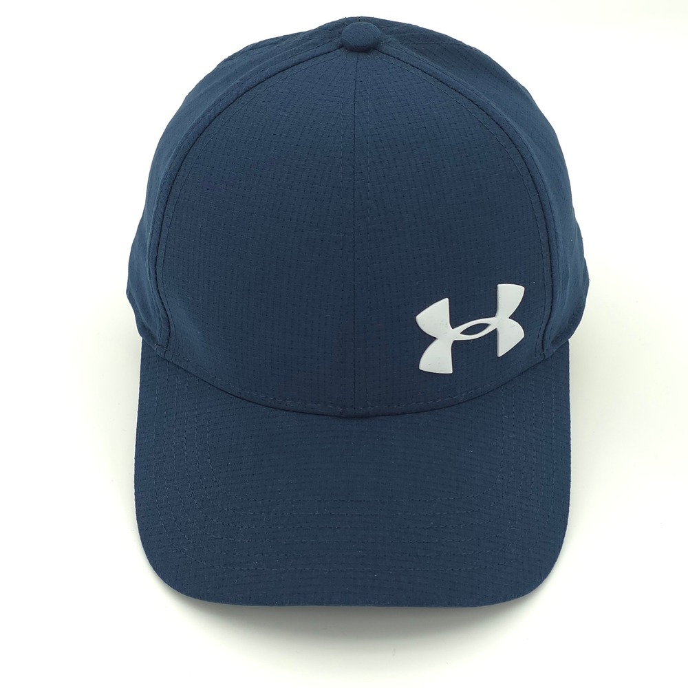 Under Armour Hat Blitzing Cap Mens L XL Fitted Blue Athletic Lightweight Golf